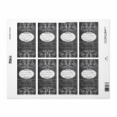 Chalkboard Weddenschap Wijn Label (Full Sheet)