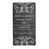 Chalkboard Weddenschap Wijn Label (Voorkant)