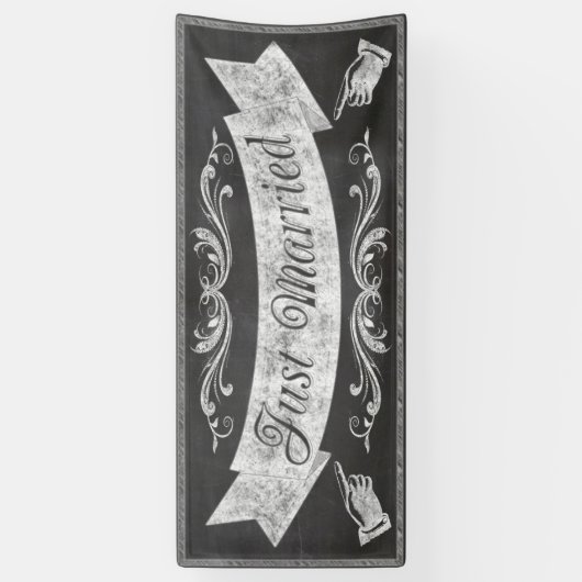 Chalkboard Wedding Banner CBWX (Verticaal)