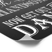 Chalkboard Wedding Bathroom Gentleman print (Hoek)