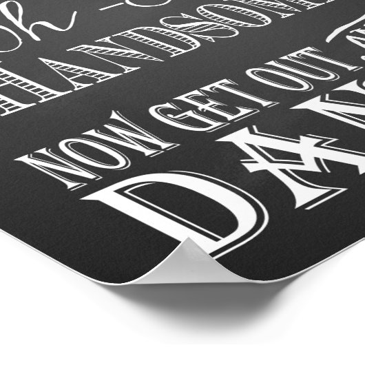 Chalkboard Wedding Bathroom Gentleman print (Hoek)