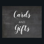 Chalkboard Wedding Cards en Gifts Sign Poster<br><div class="desc">Chalkboard Wedding Cards en Gifts Sign</div>