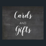 Chalkboard Wedding Cards en Gifts Sign Poster<br><div class="desc">Chalkboard Wedding Cards en Gifts Sign</div>