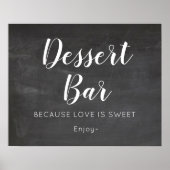 Chalkboard Wedding Dessert Bar-teken Poster (Voorkant)