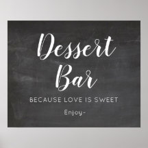 Chalkboard Wedding Dessert Bar-teken