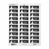 Chalkboard Wedding Dress Bridal Shower Etiket (Full Sheet)