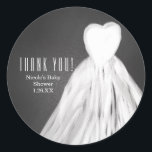 Chalkboard Wedding Dress Vrijgezellenfeest Favor Ronde Sticker<br><div class="desc">Chalkboard Wedding Dress Vrijgezellenfeest Favor Stickers Overeenkomende objecten beschikbaar.</div>