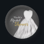 Chalkboard Wedding Dress Vrijgezellenfeest Papieren Bordje<br><div class="desc">Chalkboard Wedding Dress Vrijgezellenfeest.  Pas aan met om het even welke tekst. Overeenkomende objecten zijn beschikbaar.</div>