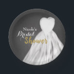 Chalkboard Wedding Dress Vrijgezellenfeest Papieren Bordje<br><div class="desc">Chalkboard Wedding Dress Vrijgezellenfeest.  Pas aan met om het even welke tekst. Overeenkomende objecten zijn beschikbaar.</div>