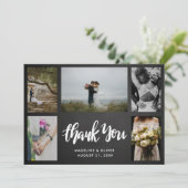 Chalkboard Wedding Five Photos | Bedankt script (Staand voorkant)