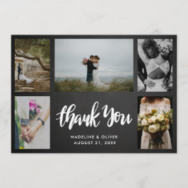 Chalkboard Wedding Five Photos | Bedankt script