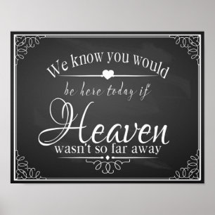 Chalkboard Wedding for Iemand in de hemel print