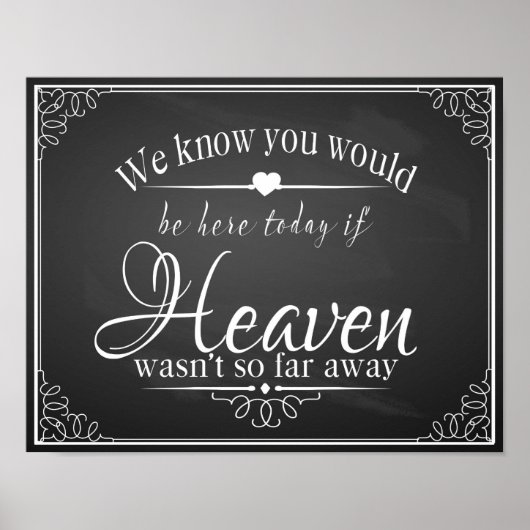 Chalkboard Wedding for Iemand in de hemel print (Voorkant)