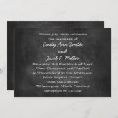 Chalkboard Wedding Invitations Kaart (Voorkant / Achterkant)
