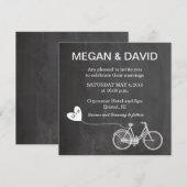 Chalkboard Wedding Inviting with bike Kaart (Voorkant / Achterkant)