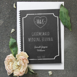 Chalkboard Wedding Journal Bridal Party Notitieboe Notitieboek