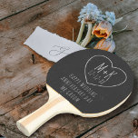 Chalkboard Wedding Jubileum Ping Pong Paddle<br><div class="desc">Wil je iets voor je meester (of haar) voor een huwelijkshuwelijkscadeau? Houdt hij/zij van pingpong en jij van het karton? Boom! Voeg een kort bericht toe en pak het in met liefde. Je zult waarschijnlijk raden dat dit geen echt karton is - het is een gedrukt visueel effect. Maar je...</div>