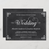  Chalkboard Wedding Kaart (Voorkant / Achterkant)