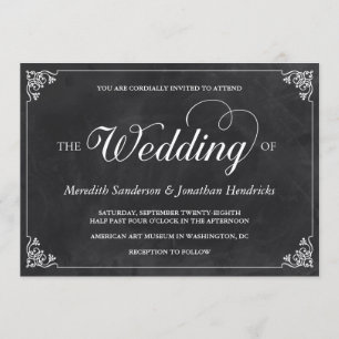 Chalkboard Wedding Kaart