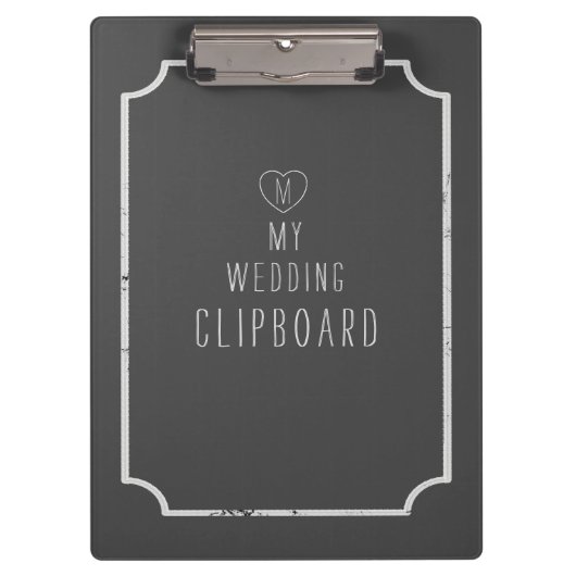 Chalkboard Wedding-klembord Klembord (Voorkant)