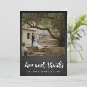 Chalkboard Wedding Love and Bedankt | Foto (Staand voorkant)