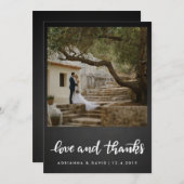 Chalkboard Wedding Love and Bedankt | Foto (Voorkant / Achterkant)