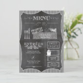Chalkboard Wedding Menu CBWX (Staand voorkant)