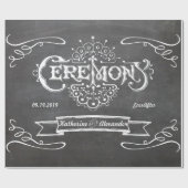 Chalkboard Wedding Personalized Wrapping Paper Cadeaupapier (Vlak)
