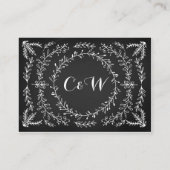 Chalkboard Wedding Place setting Kaarten Plaatskaartje (Achterkant)