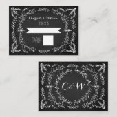 Chalkboard Wedding Place setting Kaarten Plaatskaartje (Voorkant / Achterkant)