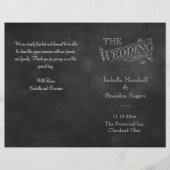 Chalkboard Wedding Programme (Voorkant)