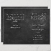 Chalkboard Wedding Programme (Voorkant / Achterkant)