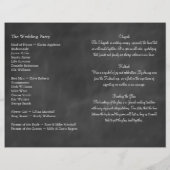 Chalkboard Wedding Programme (Achterkant)