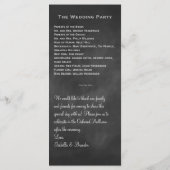 Chalkboard Wedding Programme Programmakaart (Achterkant)