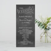 Chalkboard Wedding Programme Programmakaart (Staand voorkant)