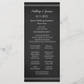 Chalkboard Wedding Programme Programmakaart (Achterkant)