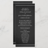 Chalkboard Wedding Programme Programmakaart (Voorkant / Achterkant)