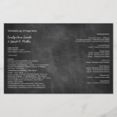 Chalkboard Wedding Programs (Achterkant)