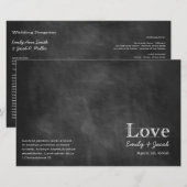 Chalkboard Wedding Programs (Voorkant / Achterkant)