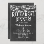 Chalkboard Wedding Rehearsal Dinner Invitation Kaart (Voorkant / Achterkant)