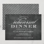 Chalkboard Wedding Rehearsal Dinner Invitation Kaart (Voorkant / Achterkant)
