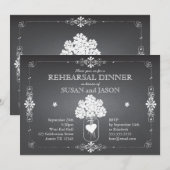 Chalkboard Wedding Rehearsal Dinner Mason Jar Kaart (Voorkant / Achterkant)