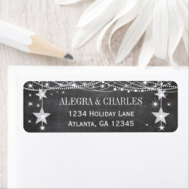 Chalkboard Wedding Return-adres Etiket