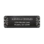 Chalkboard Wedding Return-adres Etiket (Voorkant)