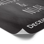 Chalkboard Wedding | Robuust — Welkomstontvangstte Poster (Hoek)