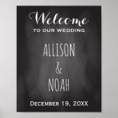 Chalkboard Wedding | Robuust — Welkomstontvangstte Poster (Voorkant)
