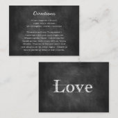 Chalkboard Wedding Routebeschrijving Kaarten invoe (Voorkant / Achterkant)