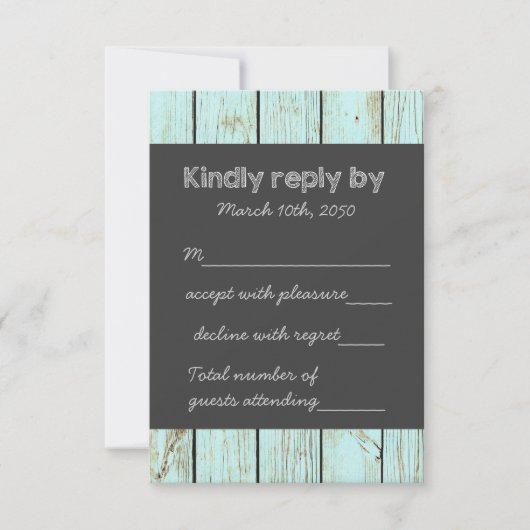 Chalkboard Wedding RSVP (Voorkant)