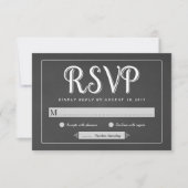 Chalkboard Wedding RSVP - Basic Response Cards (Voorkant)