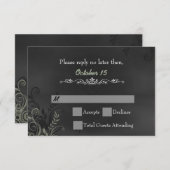  Chalkboard Wedding RSVP-kaart RSVP Kaartje (Voorkant / Achterkant)